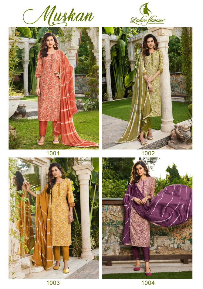 Ladies Flavour Muskan Model Chanderi Readymade Suits
